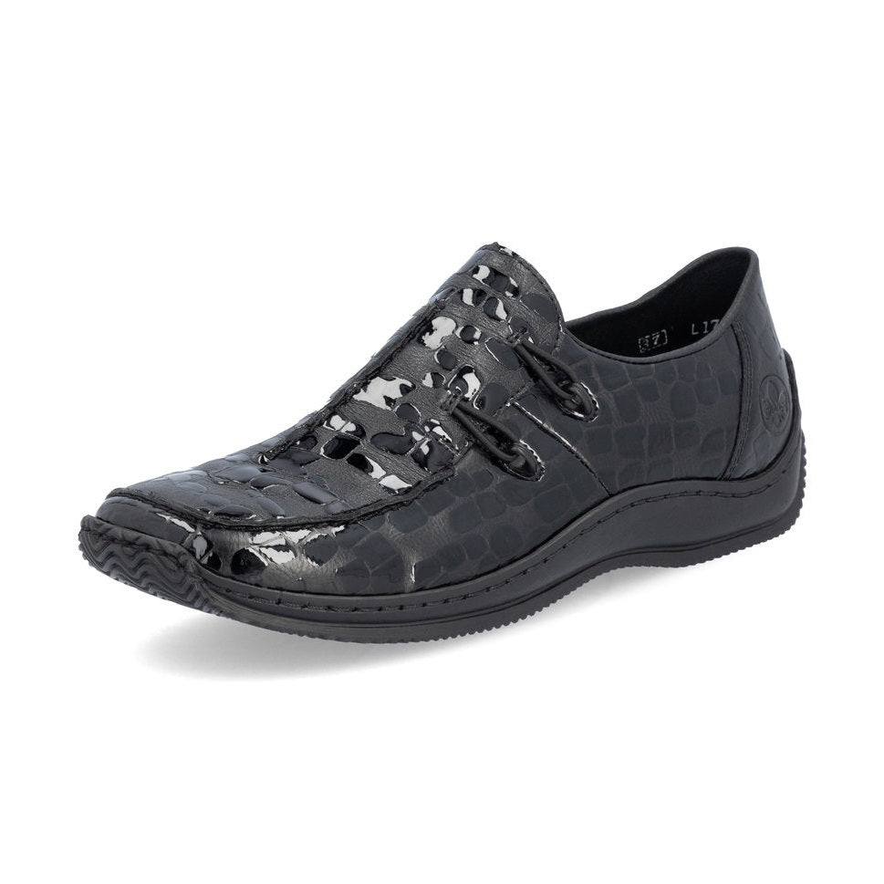 Rieker slip-on Shoe L1751 BLACK SHINY L1751-02