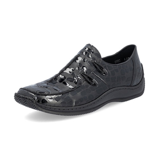 Rieker slip-on Shoe L1751 BLACK SHINY L1751-02