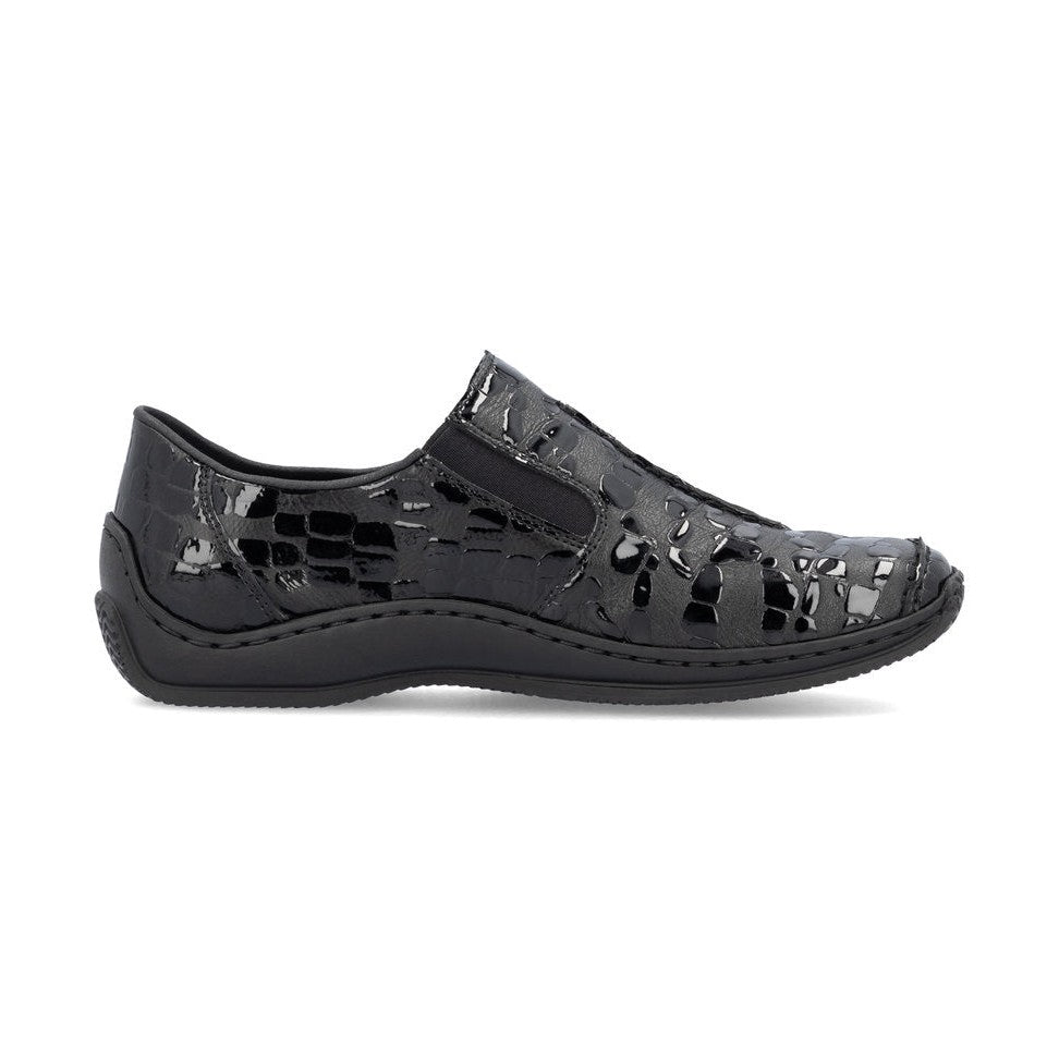 Rieker slip-on Shoe L1751 BLACK SHINY L1751-02