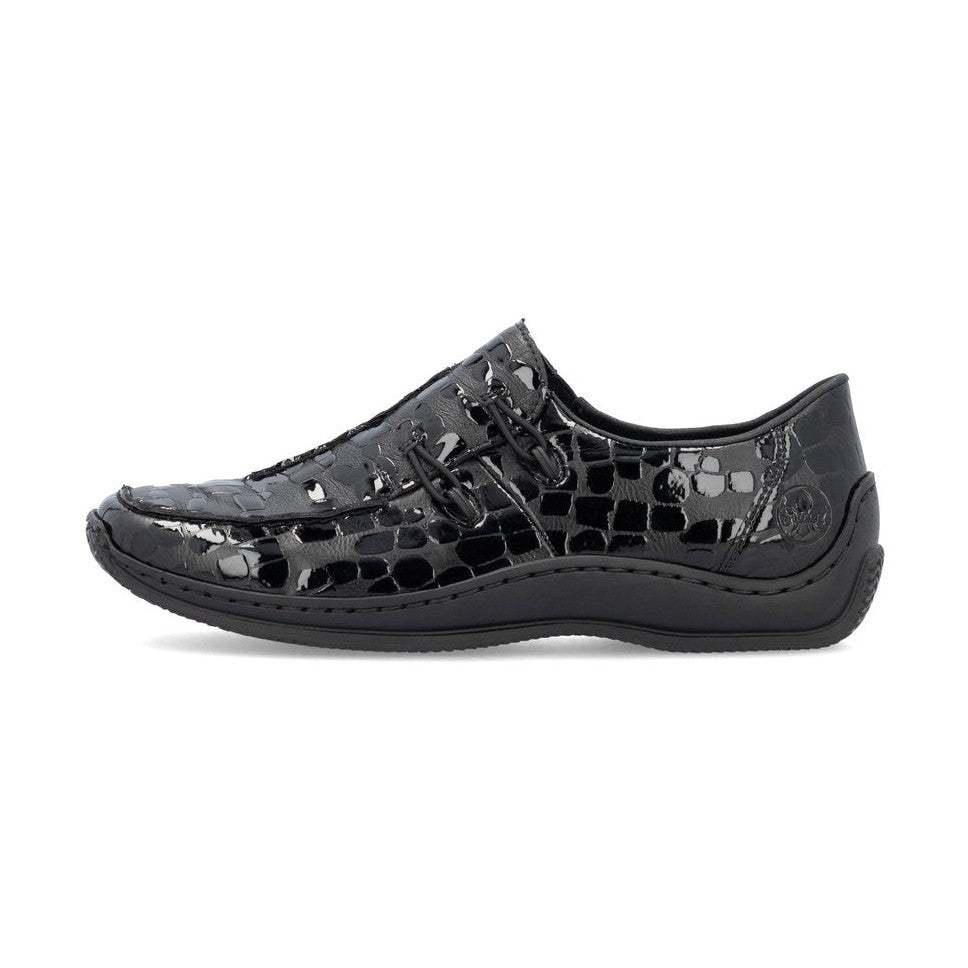 Rieker slip-on Shoe L1751 BLACK SHINY L1751-02