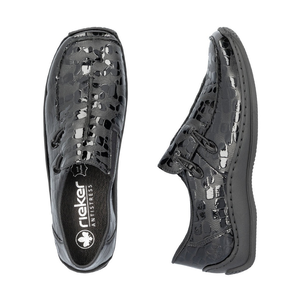 Rieker slip-on Shoe L1751 BLACK SHINY L1751-02