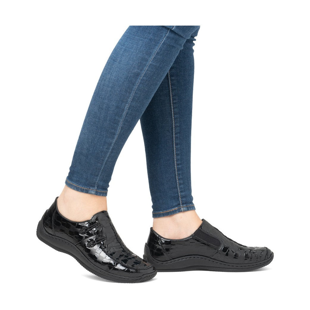 Rieker slip-on Shoe L1751 BLACK SHINY L1751-02