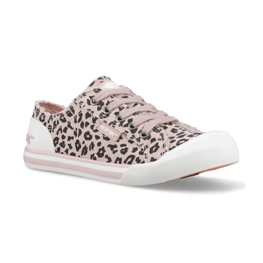 Rocket Dog Jazzin Leon LIGHT PINK Leopard Print Trainers