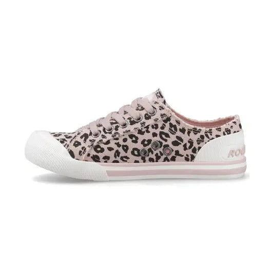 Rocket Dog Jazzin Leon LIGHT PINK Leopard Print Trainers