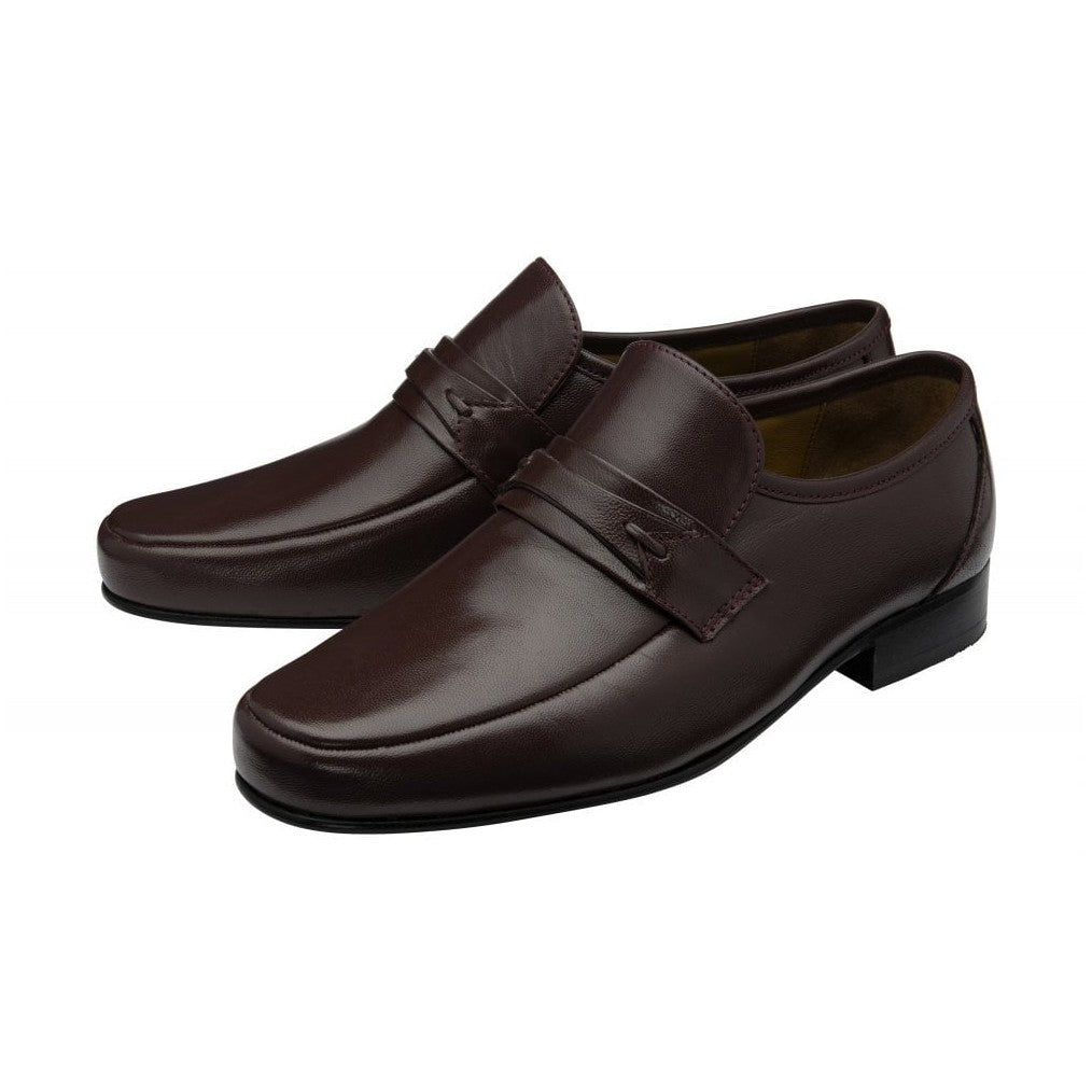 Rombah Wallace Regent WINE Leather Slip On Moccasin Shoe