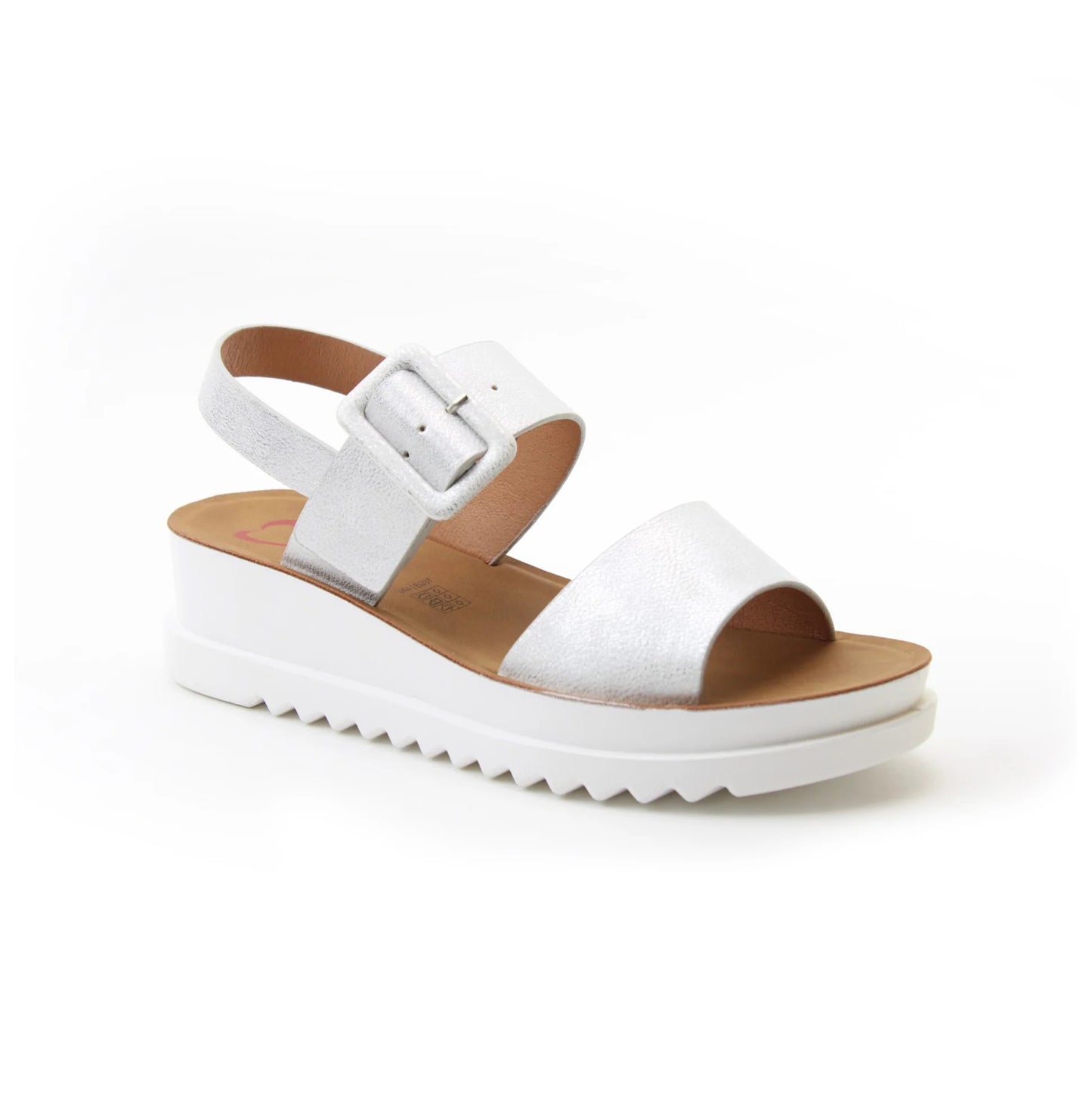 Heavenly Feet Pistachio SILVER Wedge Sandal