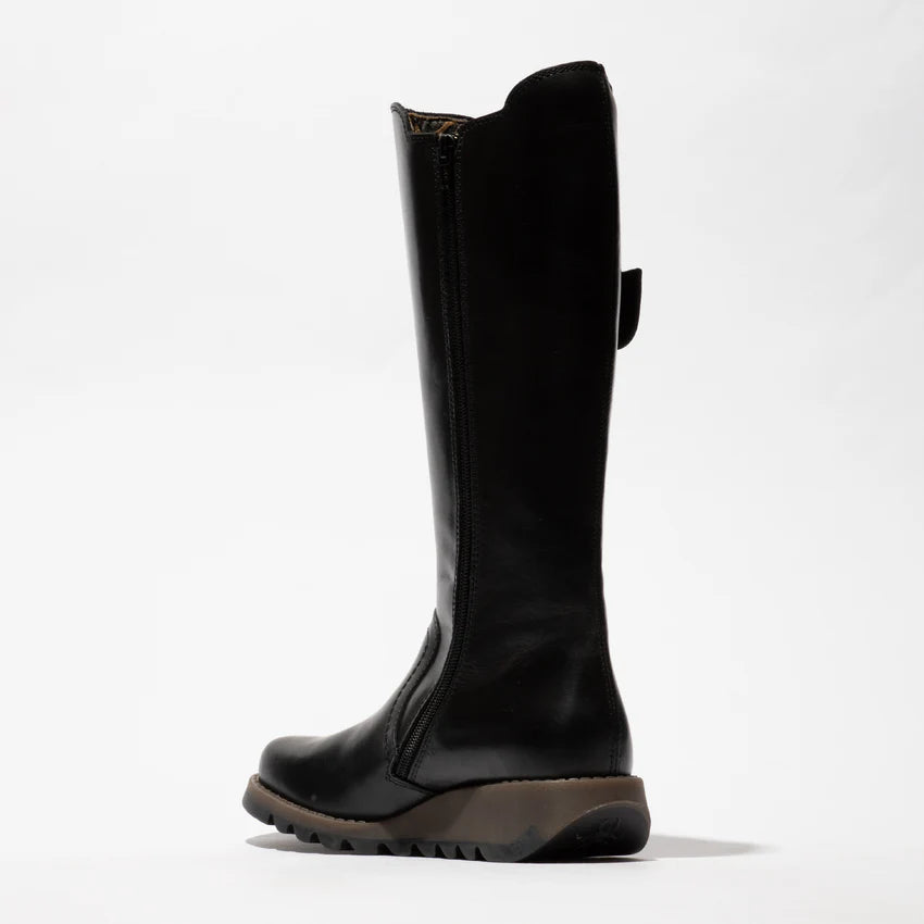 Fly London Soif BLACK Quality Leather Long Boot