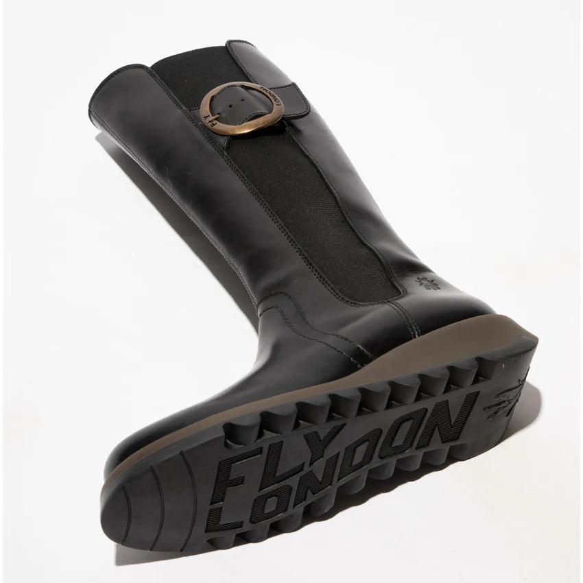 Fly London Soif BLACK Quality Leather Long Boot