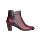 Regardez le Ciel Sonia 137 SANGRIA Soft Leather Zip Ankle Boot