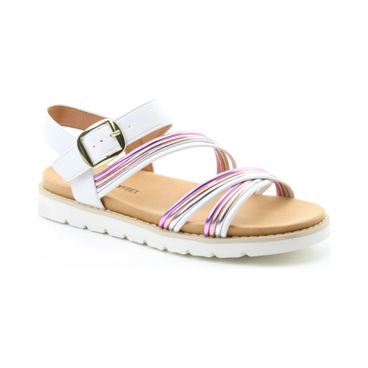 Heavenly Feet Freya WHITE Multi Sandal