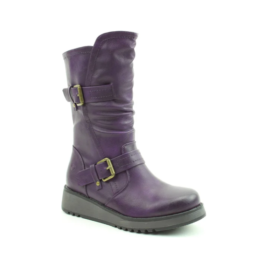 Heavenly Feet Hannah PURPLE Mid Calf Vegan Friendly Boot
