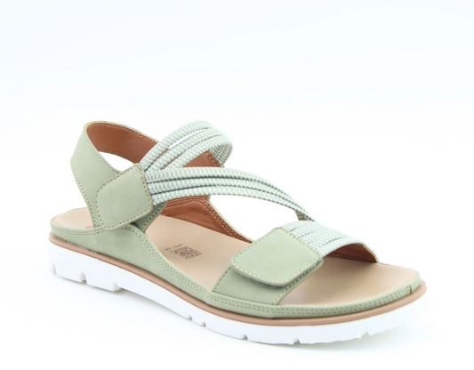 Heavenly Feet Annika Olive Vegan Friendly Comfort Sandal