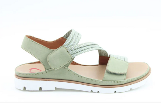 Heavenly Feet Annika Olive Vegan Friendly Comfort Sandal