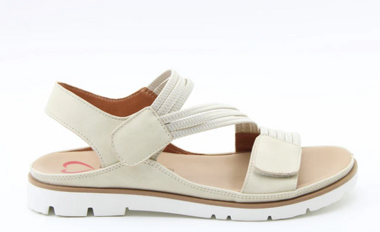 Heavenly Feet Annika Beige Touch Fastening Sports Sandal