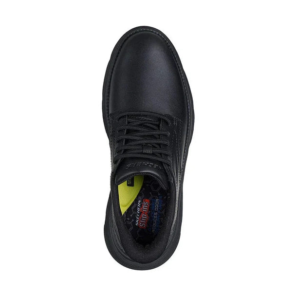 Skechers Mens Slip Ins BLACK Leather Shoe 205353BBK