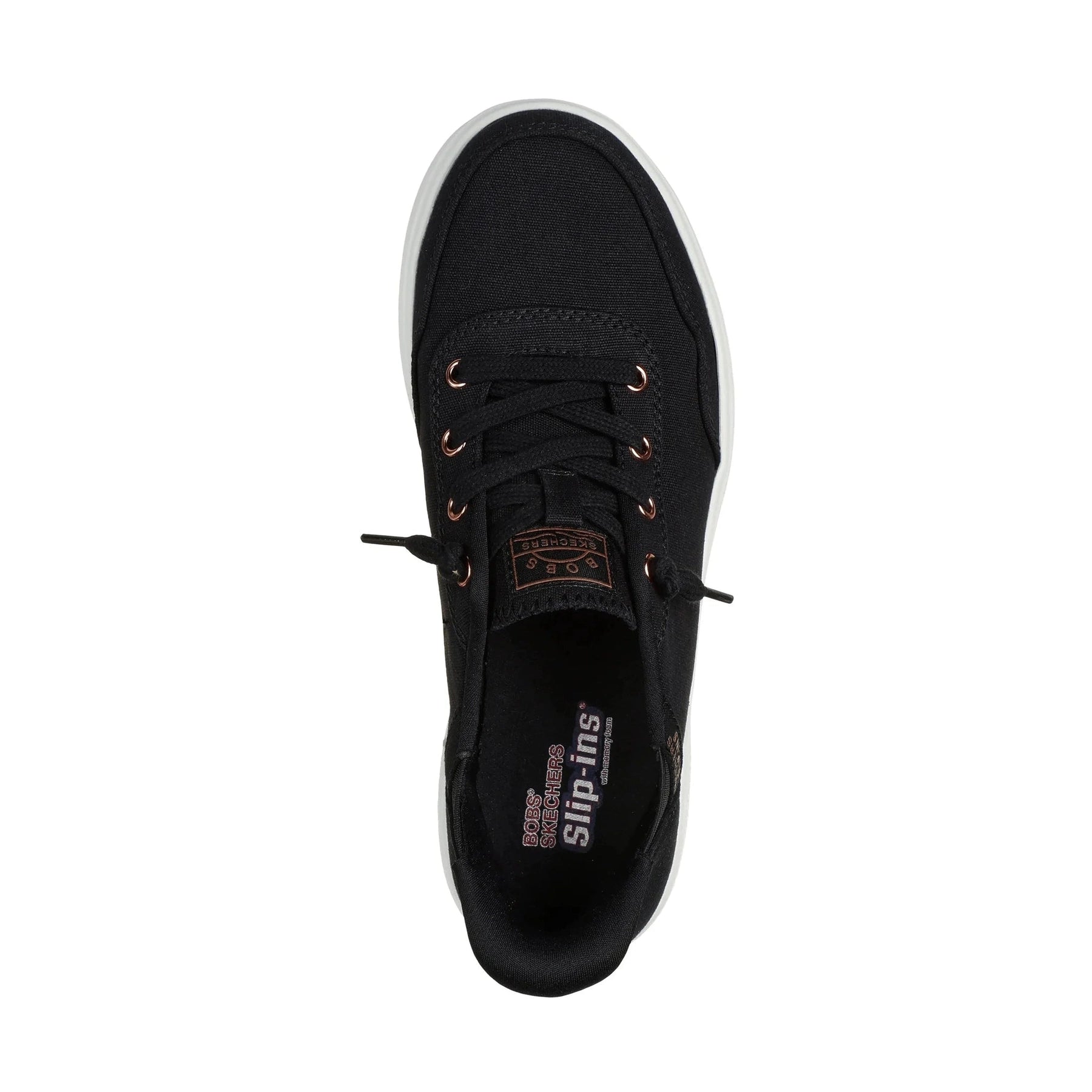 Skechers Slip Ins 114815 BLACK Bobs Slip On Shoe 114815BLK