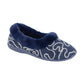 Sleepers Deeta NAVY Full Fur Cuff Memory Foam Slipper LS173C