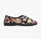 Sleepers Wilma NAVY Ladies Wide Fitting Cotton Slipper LS866