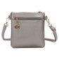 Superbia 9151 SILVER BRONZE Multi Zip Pocket Small Crossbody Shoulder Bag