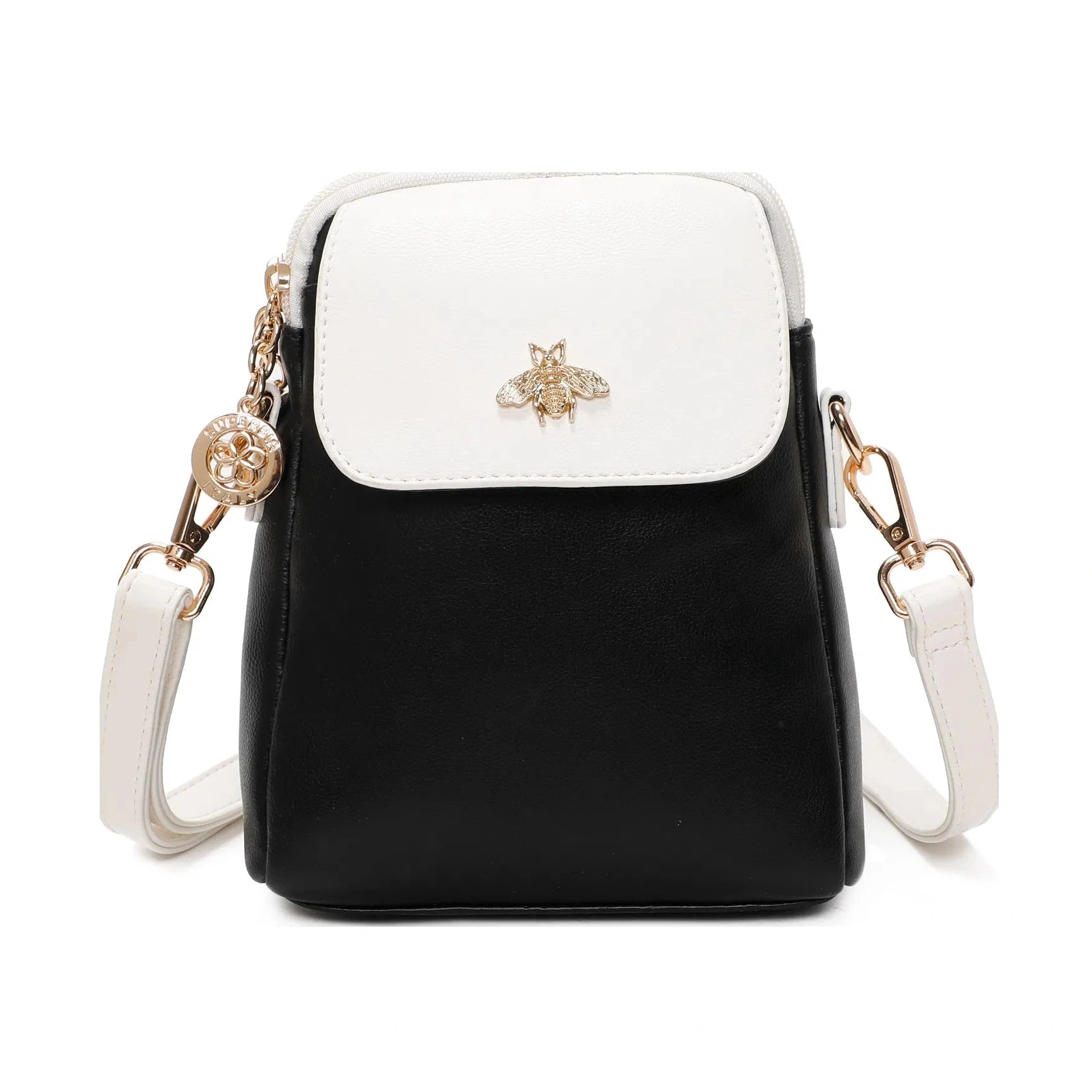 Superbia 9340 BLACK Bee Trim Crossbody Handbag