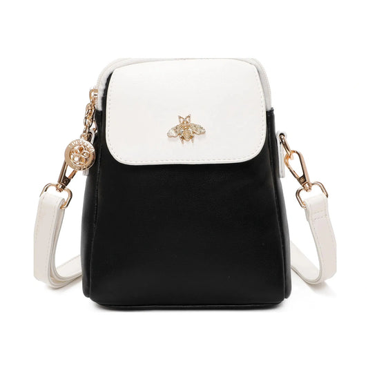 Superbia 9340 BLACK Bee Trim Crossbody Handbag