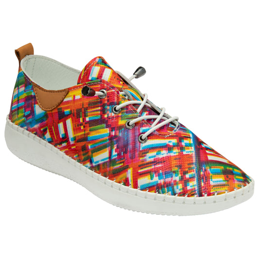 Lotus Casual leather Shoe ULS484 Tassia in TROPICAL Print 