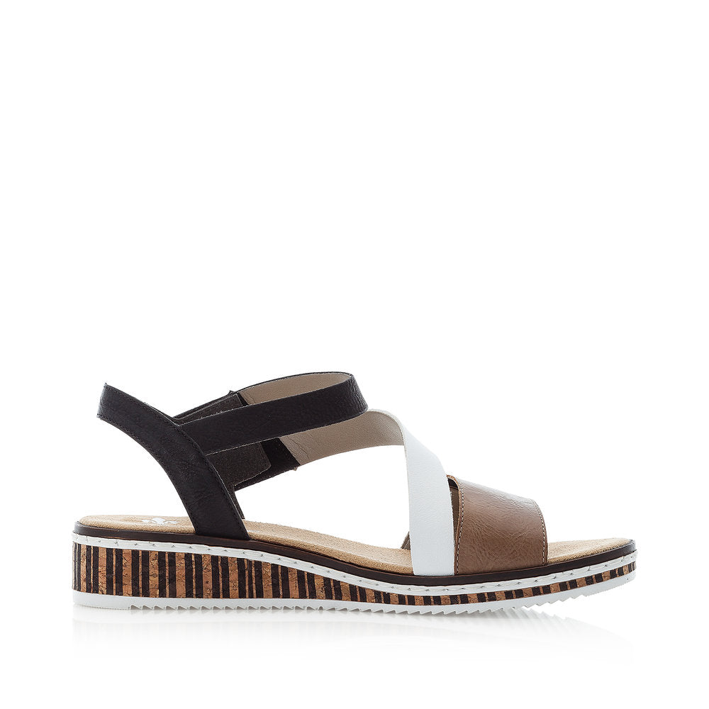Rieker Wedge Sandal V3670-64 BROWN