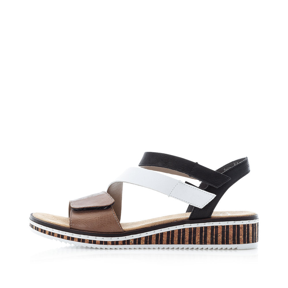 Rieker Wedge Sandal V3670-64 BROWN