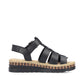 Rieker Wedge Sandal V7904-00 BLACK