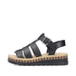 Rieker Wedge Sandal V7904-00 BLACK