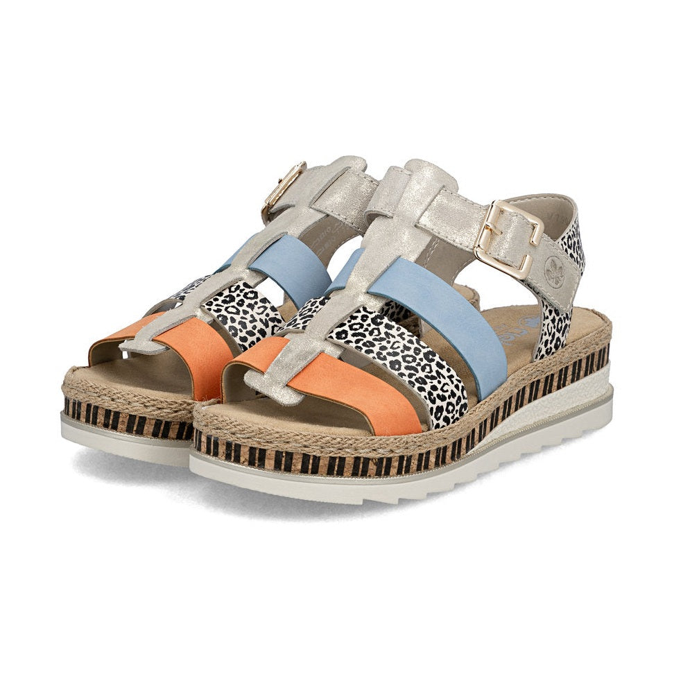 Rieker Wedge Sandal V7904-90 MULTI