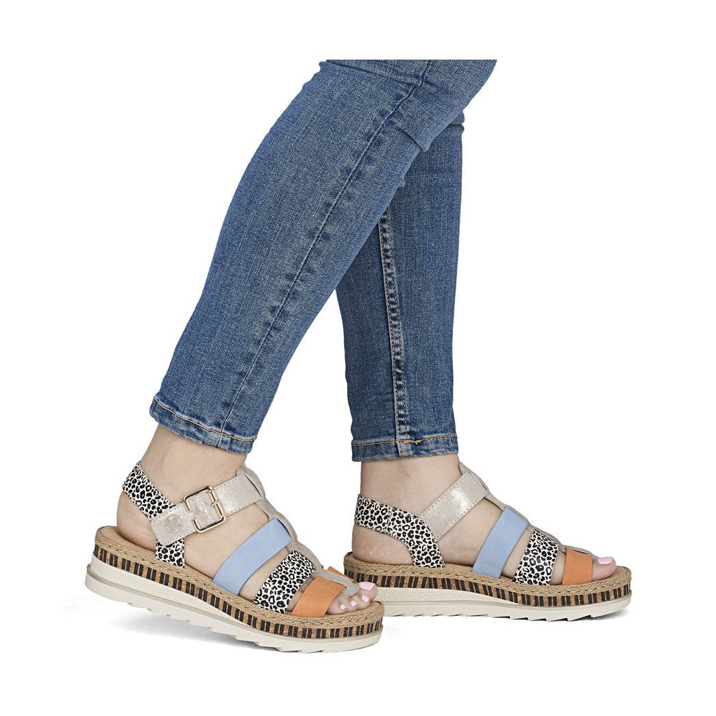 Rieker Wedge Sandal V7904-90 MULTI