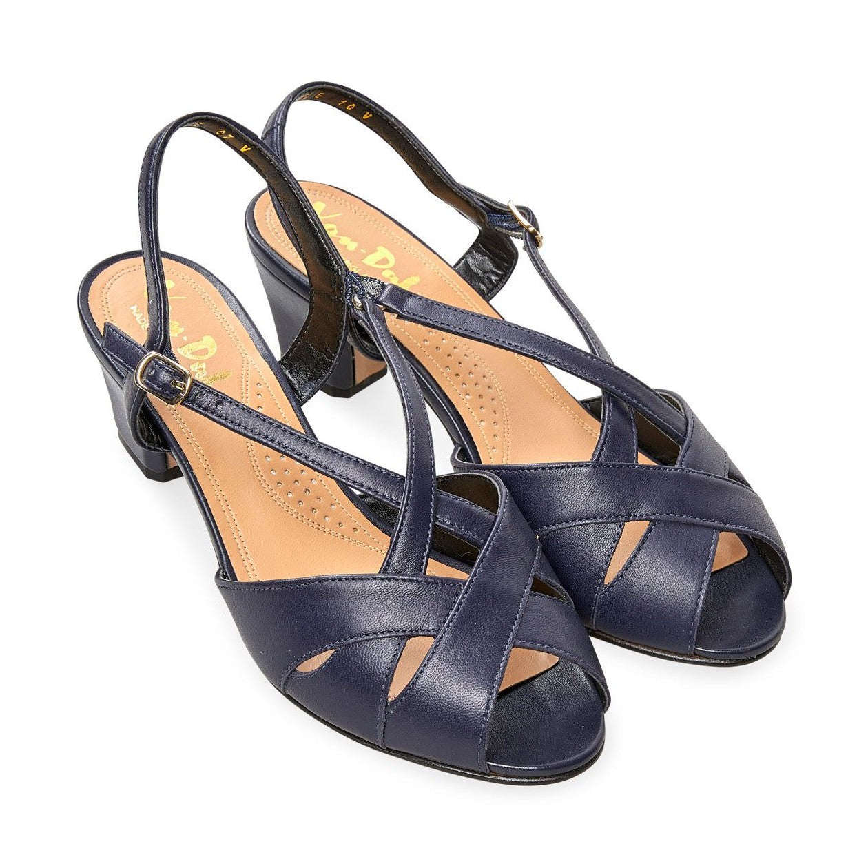 Van Dal LIBBY Navy Leather Wide Fitting Sandal