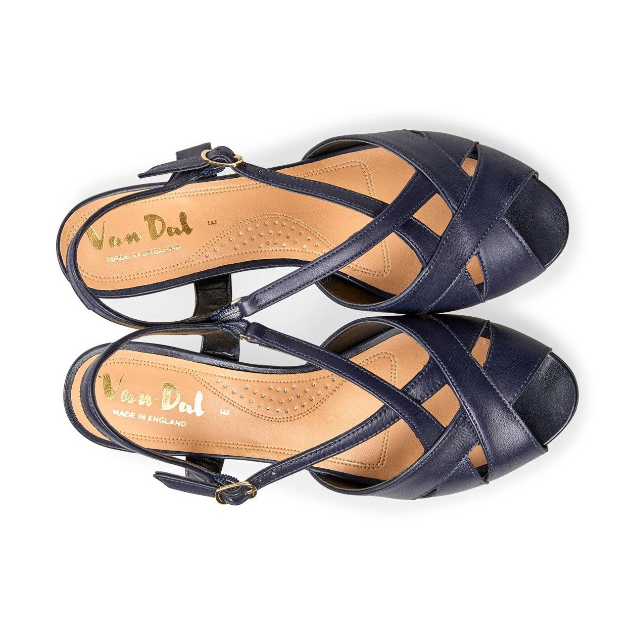 Van Dal LIBBY Navy Leather Wide Fitting Sandal