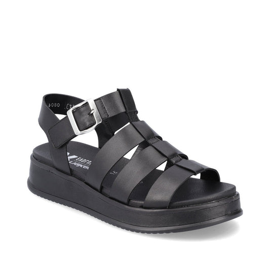 Rieker R-evolution Chunky Wedge Sandal W0804-00 BLACK