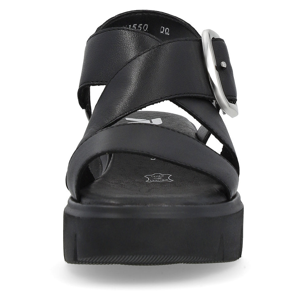 Rieker R-Evolution Chunky Wedge Sandal W1550-00 BLACK