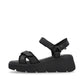 Rieker R-Evolution Chunky Wedge Sandal W1552-00 BLACK
