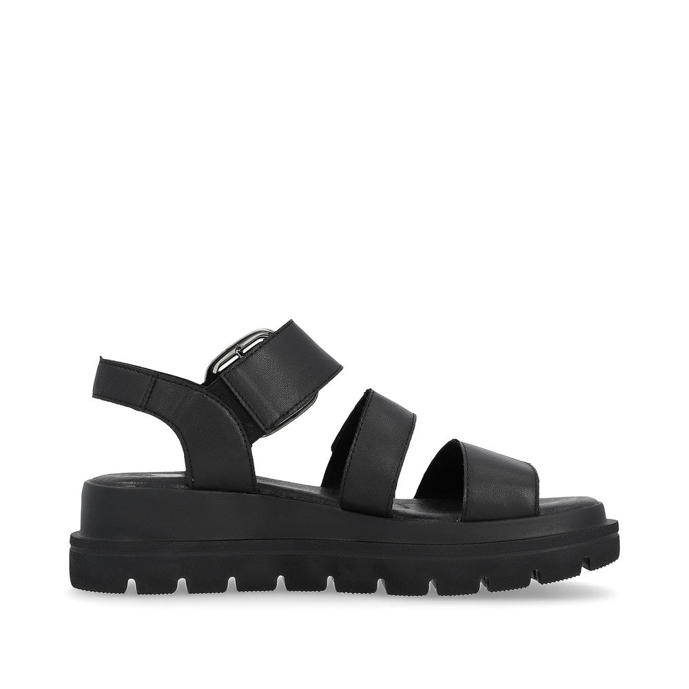 Rieker R-Evolution Chunky Wedge Sandal W1650-00 BLACK