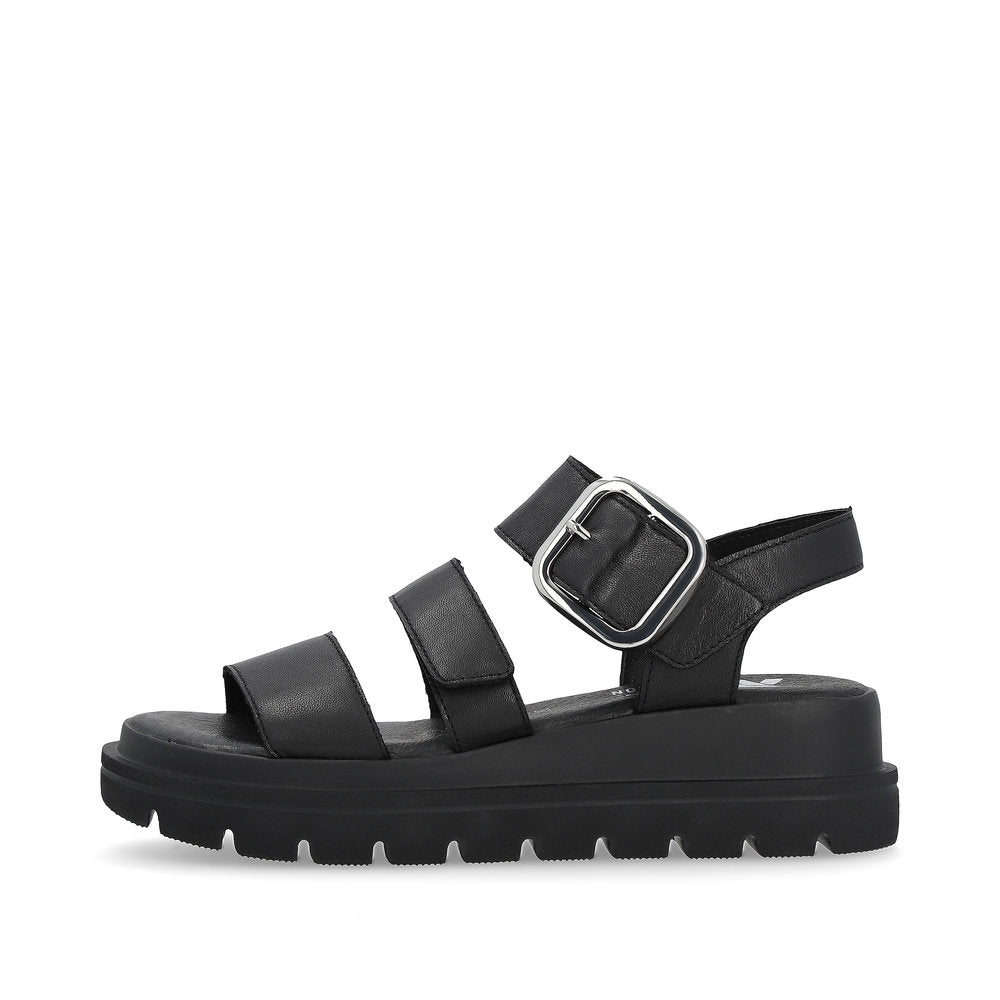 Rieker R-Evolution Chunky Wedge Sandal W1650-00 BLACK