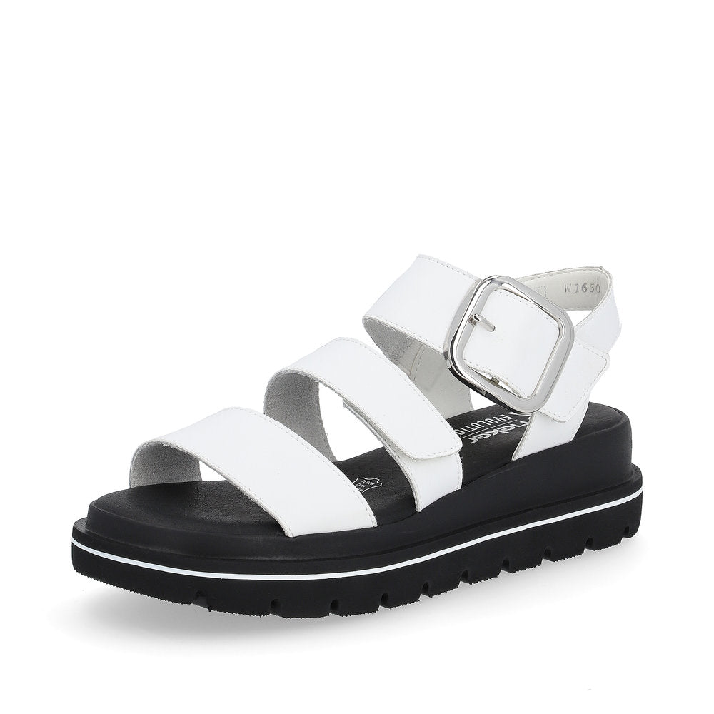 Rieker R-Evolution Chunky Wedge Sandal W1650-80 WHITE