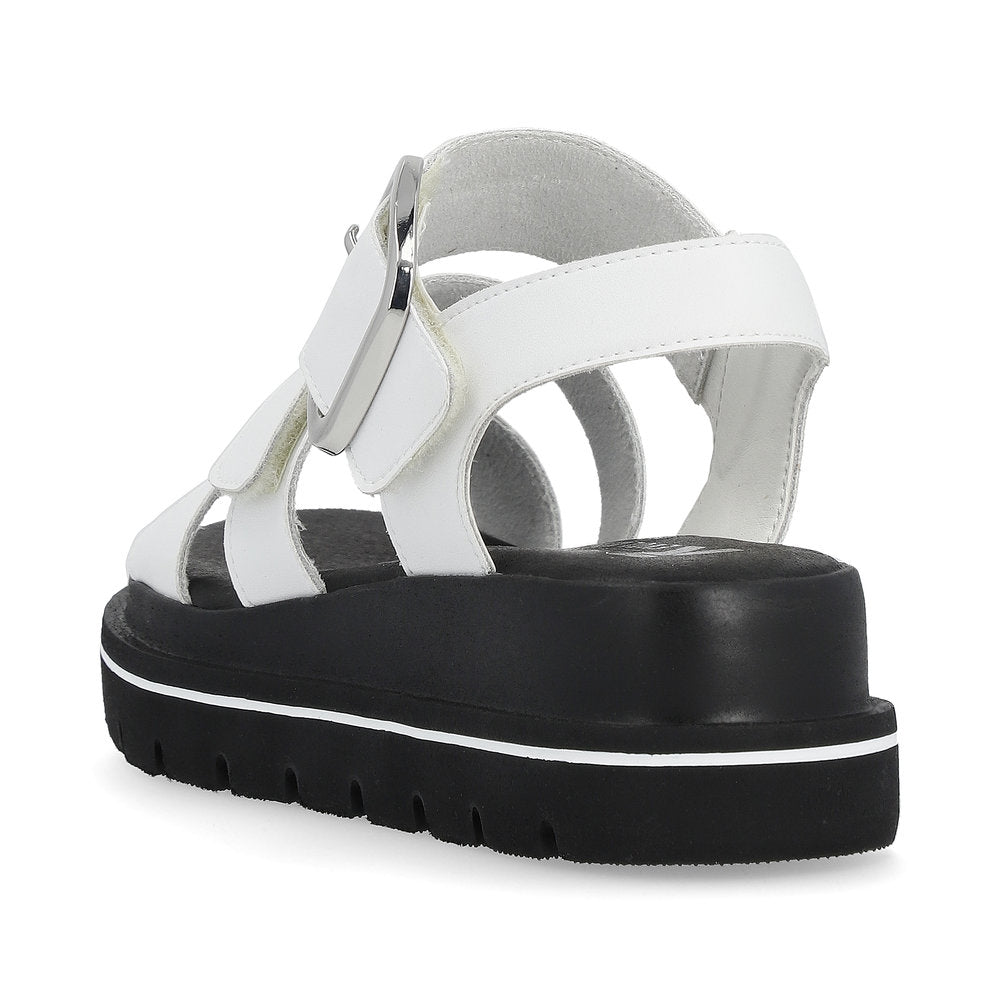 Rieker R-Evolution Chunky Wedge Sandal W1650-80 WHITE