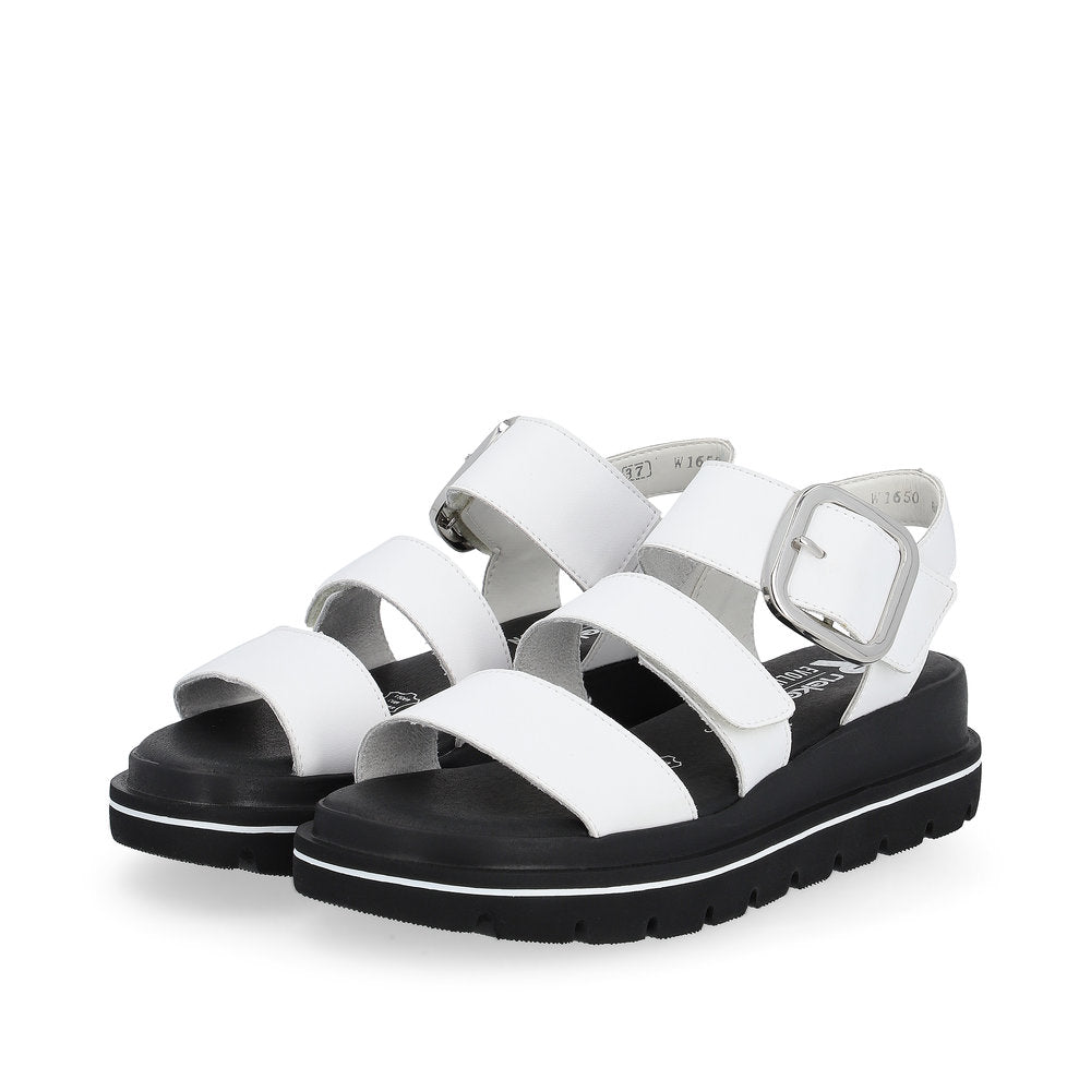 Rieker R-Evolution Chunky Wedge Sandal W1650-80 WHITE