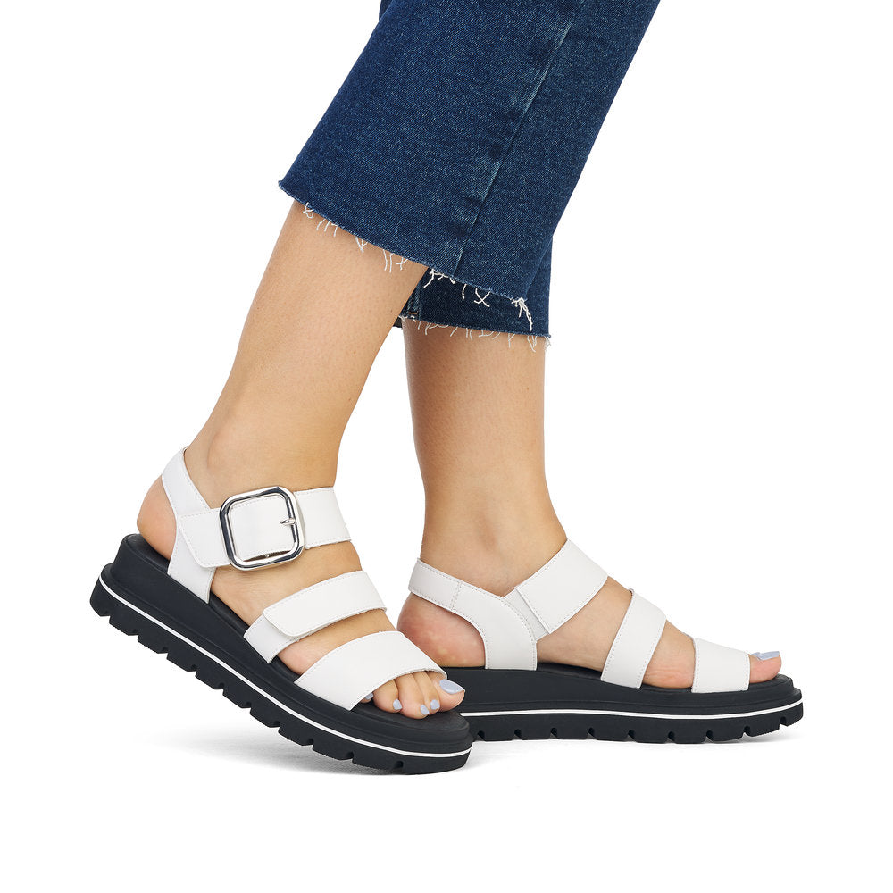 Rieker R-Evolution Chunky Wedge Sandal W1650-80 WHITE