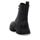 Rieker Biker Style Ankle Boot with Lace and Zip W1870-02 BLACK LEATHER