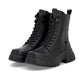 Rieker Biker Style Ankle Boot with Lace and Zip W1870-02 BLACK LEATHER