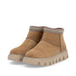 Rieker Casual Ankle Boot Fur lined with zip W2074-24 TAN