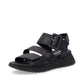 Rieker W2950 BLACK Leather Touch Fastening Chunky sandal W2950-00