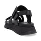 Rieker W2950 BLACK Leather Touch Fastening Chunky sandal W2950-00