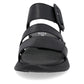 Rieker W2950 BLACK Leather Touch Fastening Chunky sandal W2950-00
