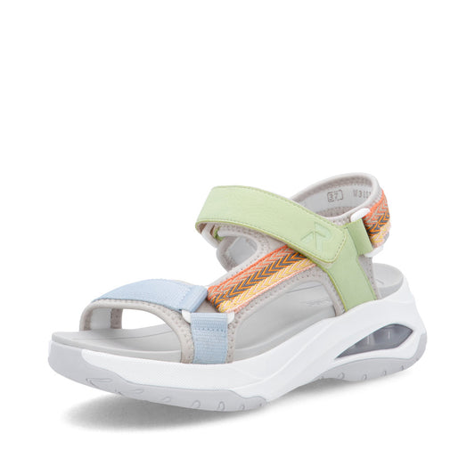 Rieker Sport Sandal With Fully Adjustable Straps W3151-90 MULTI